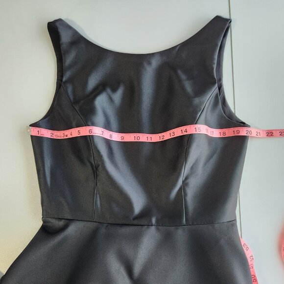 Alfred Sung Black High Low A-Line Formal Dress Size 10 - Picture 7 of 10